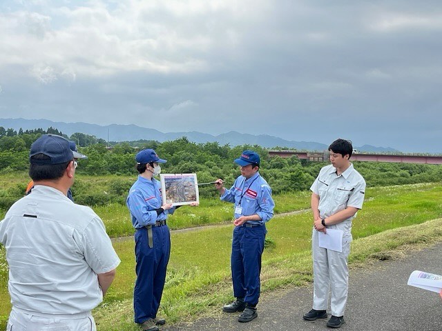 能代河川国道事務所をはじめとする関係機関の皆さまとともに、