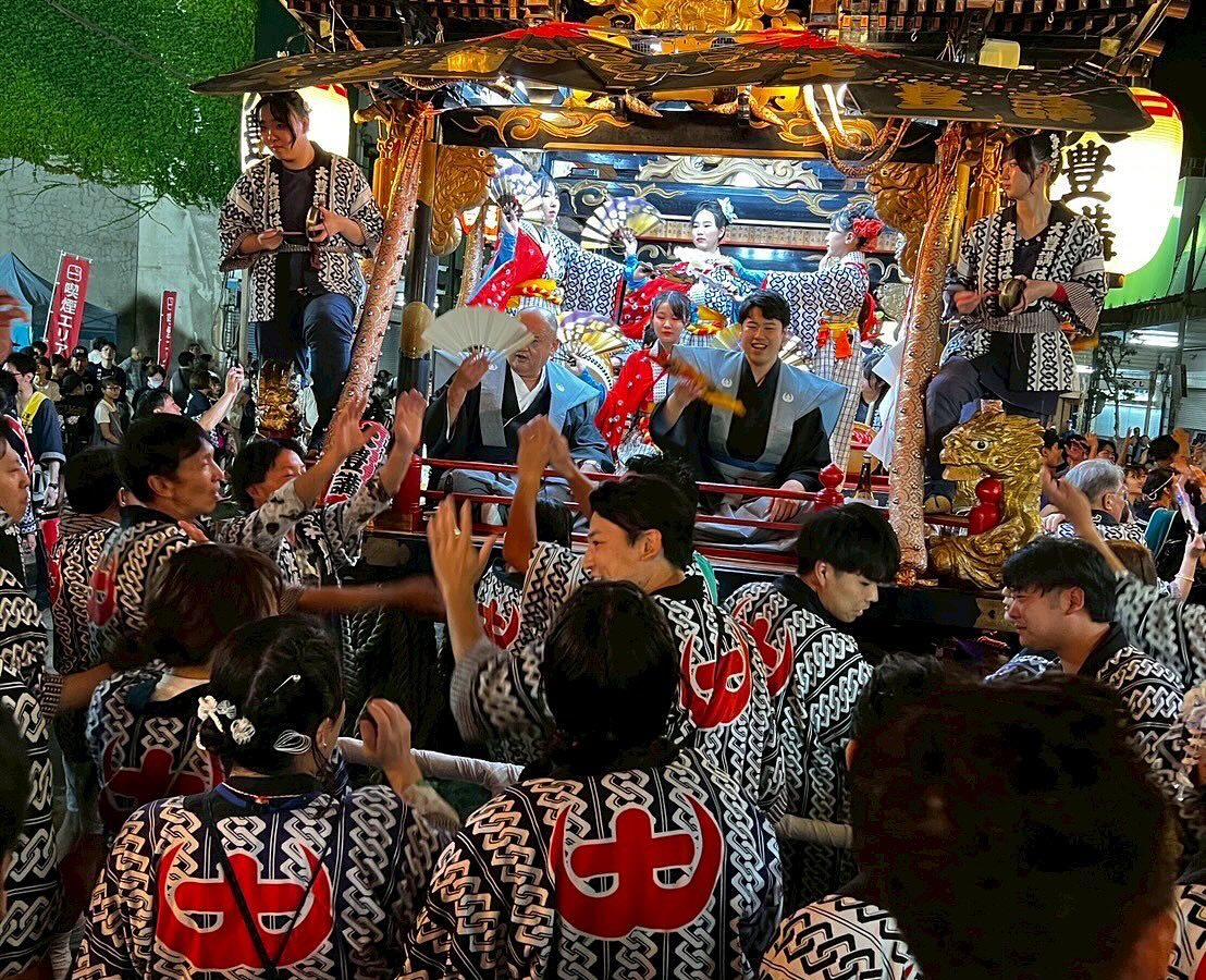 「大館神明社例大祭」の関連行事（宵宮祭・余興奉納奉告祭・祝い水／清めの儀）に参加…
