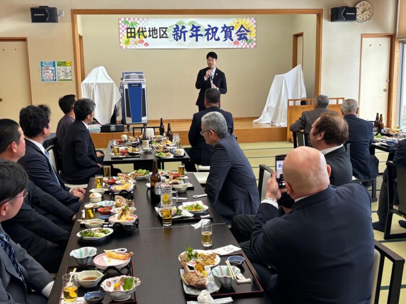 1月4日、大館北秋商工会田代地区「新年を祝う会」、そして矢立地区新年祝賀会に出席…