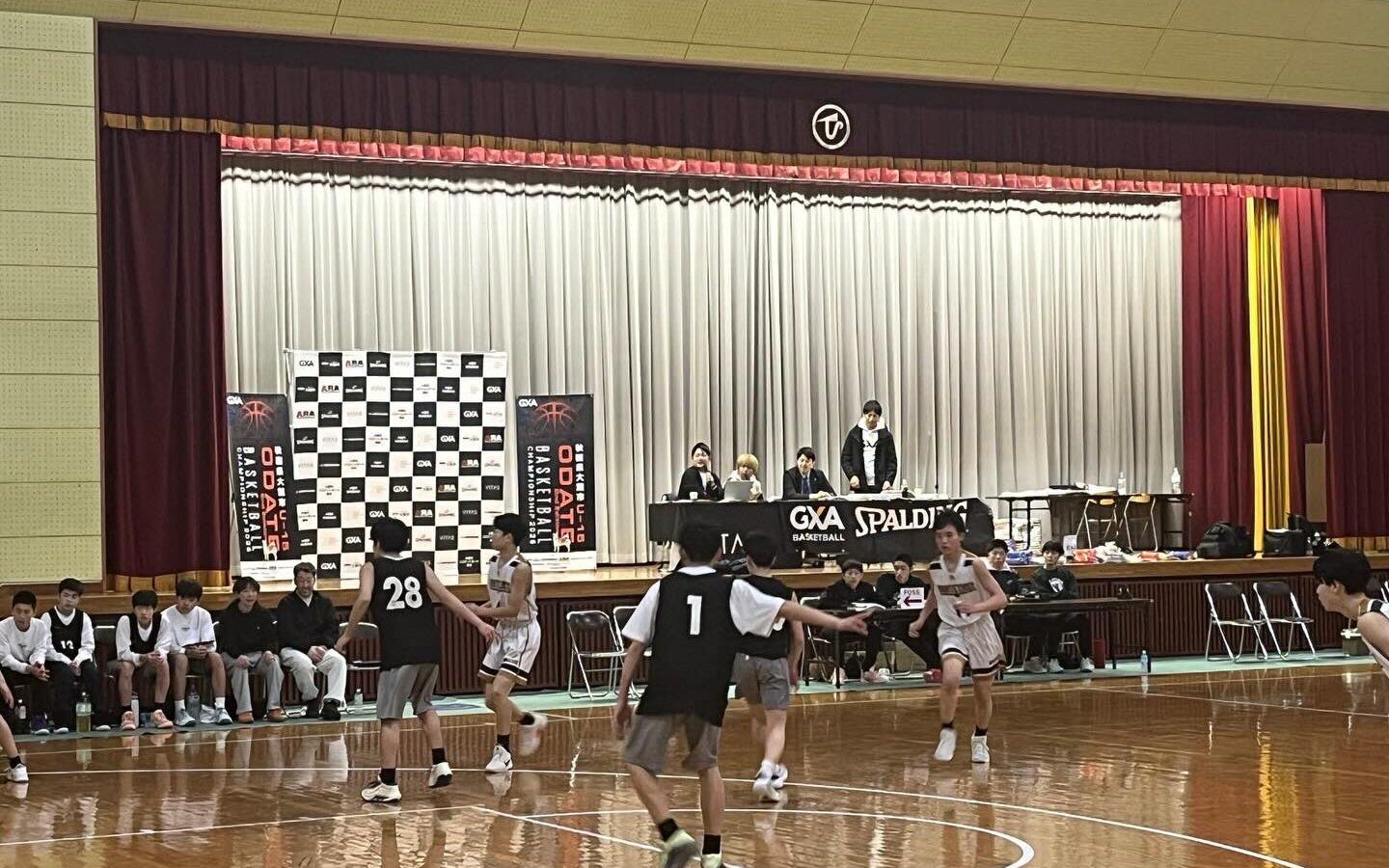 大館市で開催されたU-15バスケットボール大会男子大会。