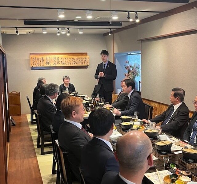 秋田比内や食鳥処理場竣工祝賀会に出席しました。