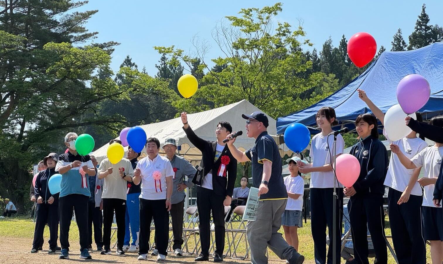 本日は、第50回真中地区大運動会に参加させていただきました。