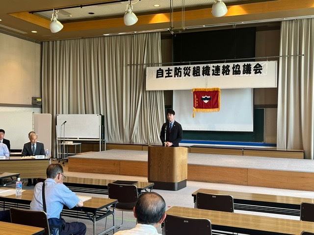大館市自主防災組織連絡協議会代議員会に出席し、長年にわたり地域の防災活動にご尽力…