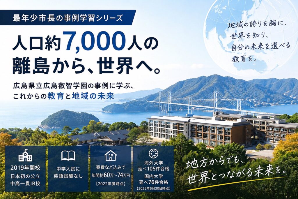 【最年少市長の事例学習シリーズ】人口約7,000人の離島から、世界へ。