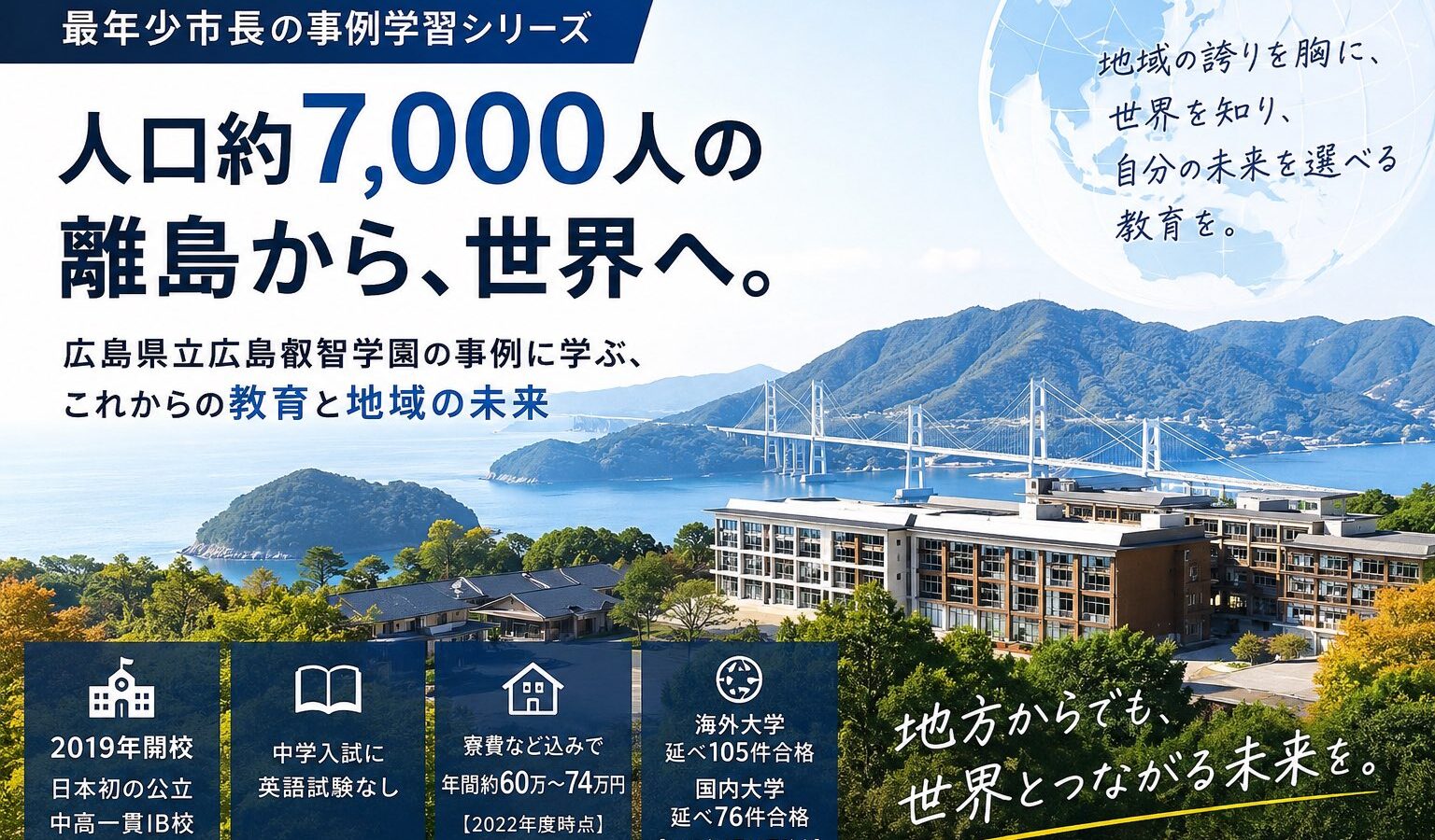 【最年少市長の事例学習シリーズ】人口約7,000人の離島から、世界へ。