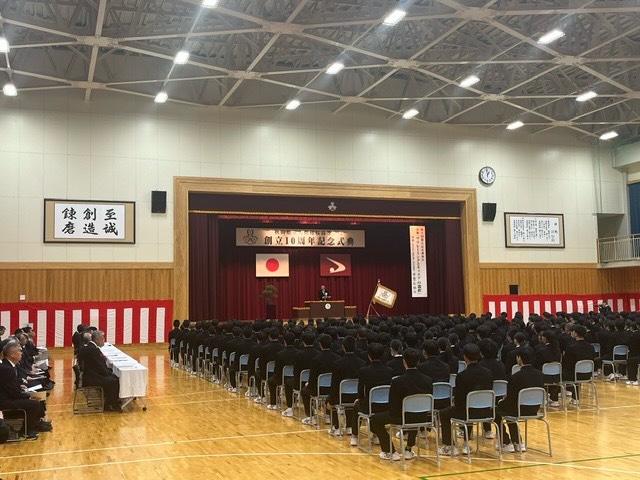 秋田県立大館桂桜高等学校 創立10周年記念式典・記念講演会に出席しました。